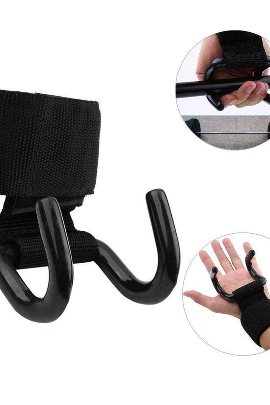 Weight Lifting Rod Hooks Wrist Support (Pair of 1)