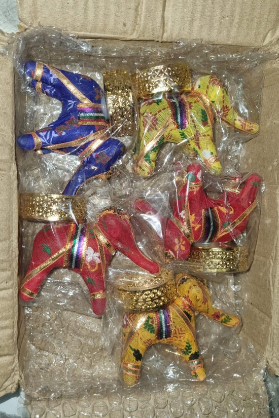 Rajasthani Elephant Tea Light Candle Holder (Pack of 4)