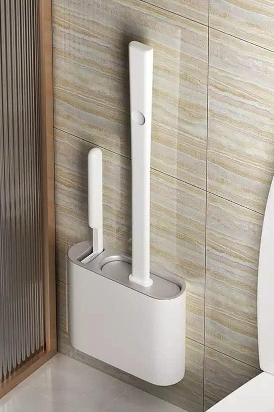 Wall Mounted Silicone Toilet Brush Set