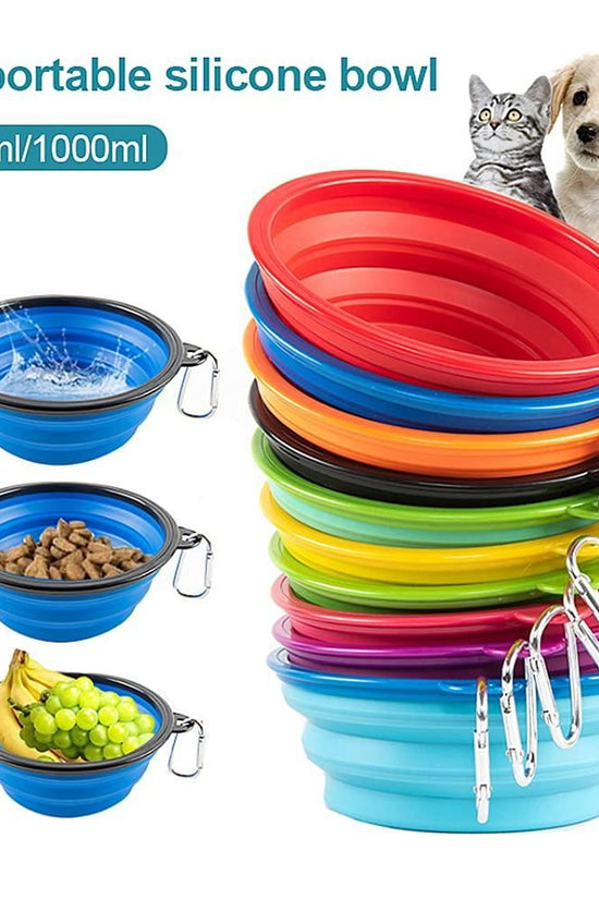 Foldable Silicone Pet Feed Bowl