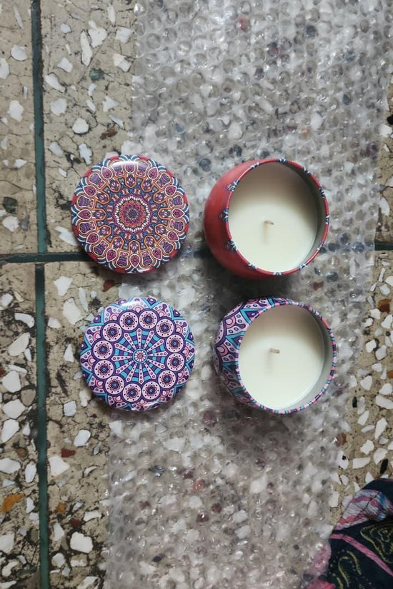 4.5cm Scented Tin Candle (Pack of 2) (Multicolor)