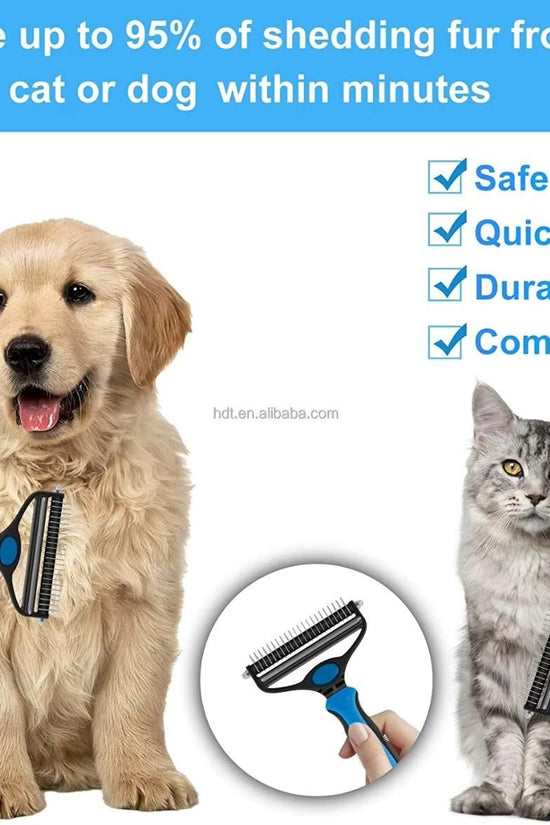 2 in 1 Deshedding Grooming Undercoat Brush