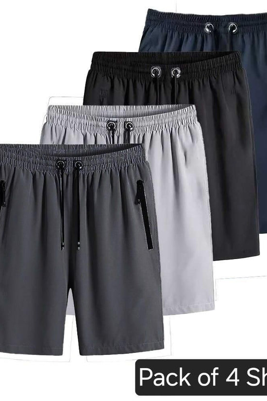 Combo of 4 Men's Stretchable Cotton Shorts