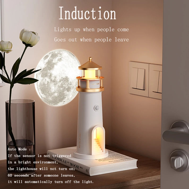 Moon Lamp Projection Lighthouse Lamps