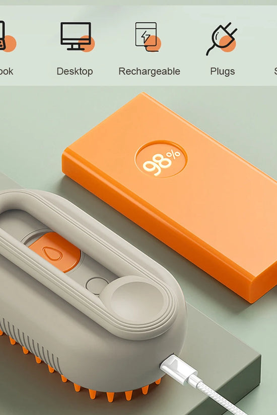Deodorize & Sanitize Your Pet in 60 Seconds—Gentle Steam Grooming Tool.