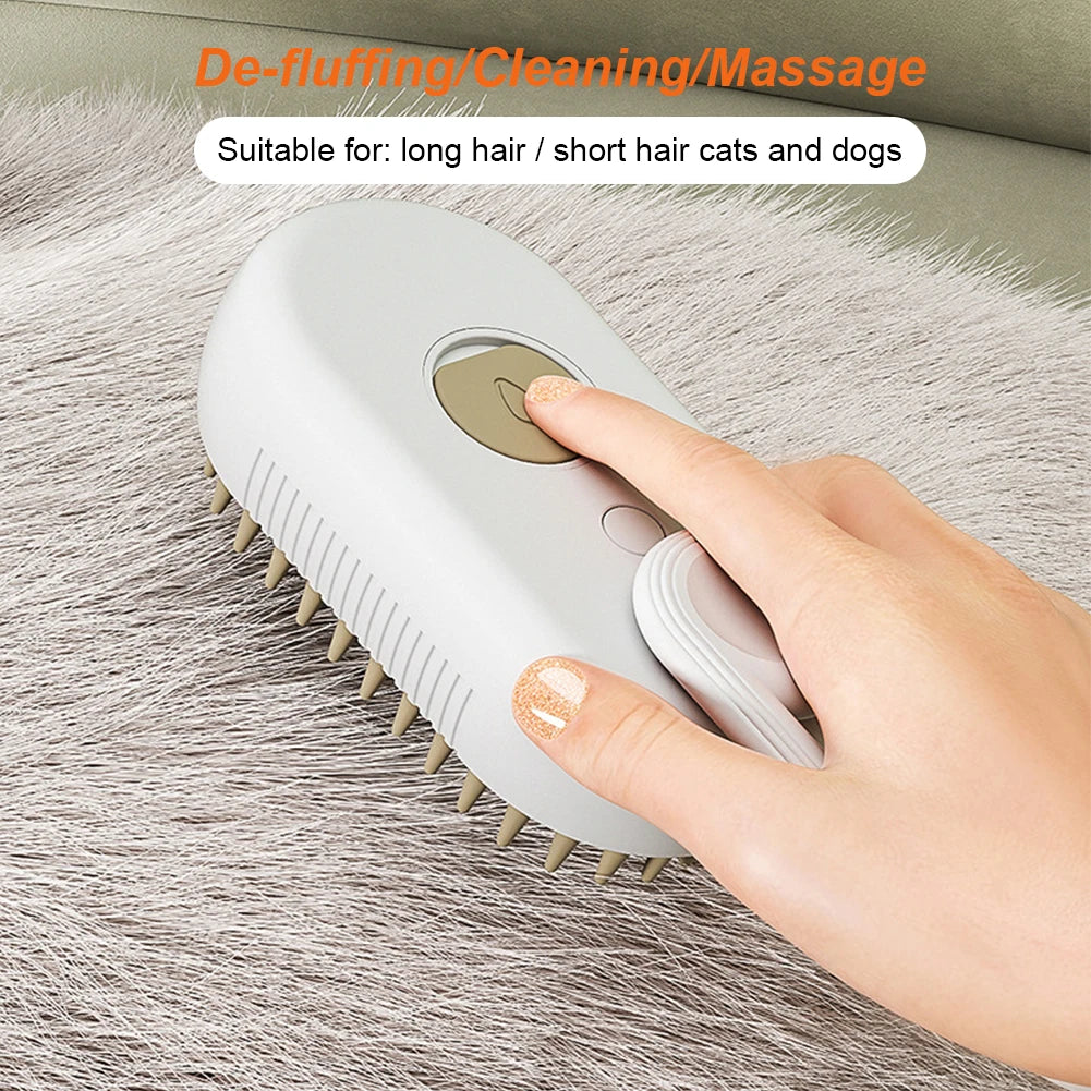 Deodorize & Sanitize Your Pet in 60 Seconds—Gentle Steam Grooming Tool.