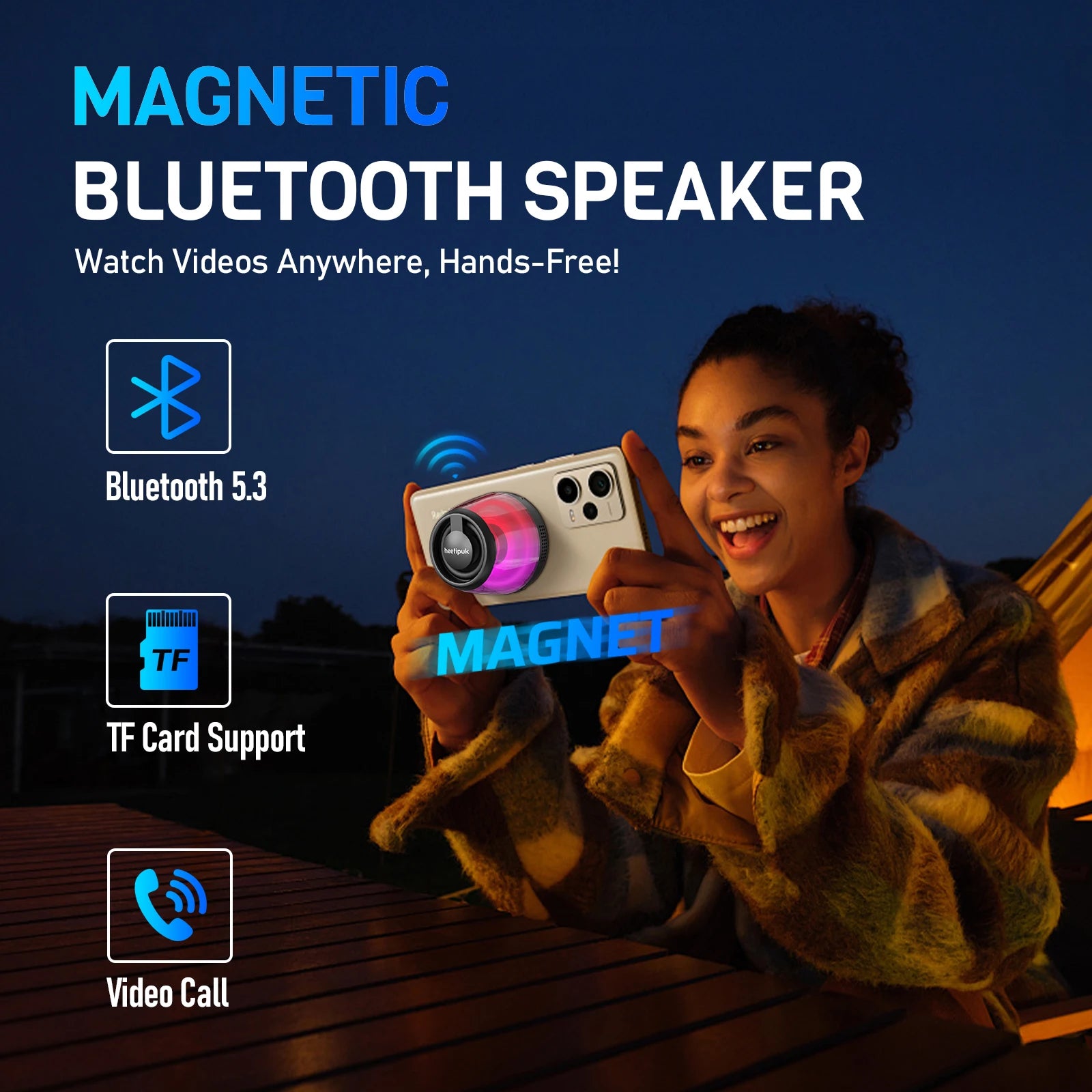 Cyber Style Magnetic Wireless Mini Speaker