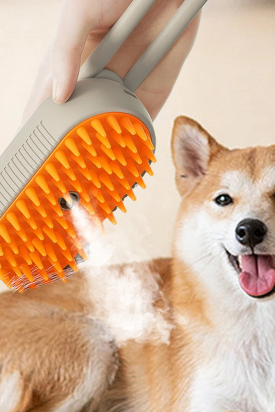 Deodorize & Sanitize Your Pet in 60 Seconds—Gentle Steam Grooming Tool.