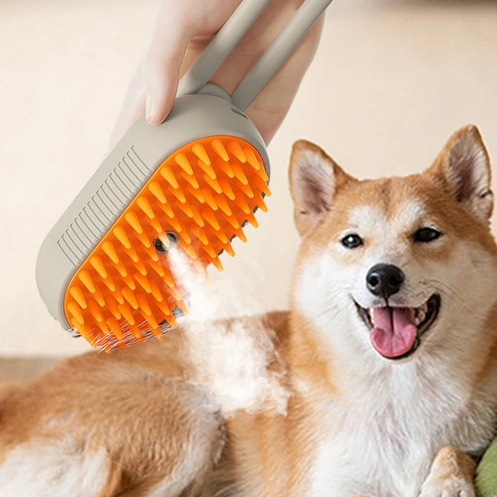 Deodorize & Sanitize Your Pet in 60 Seconds—Gentle Steam Grooming Tool.