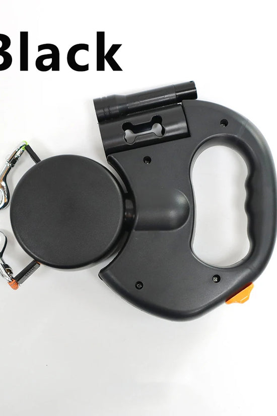 Retractable Dual Doggie Leash with LED Light
