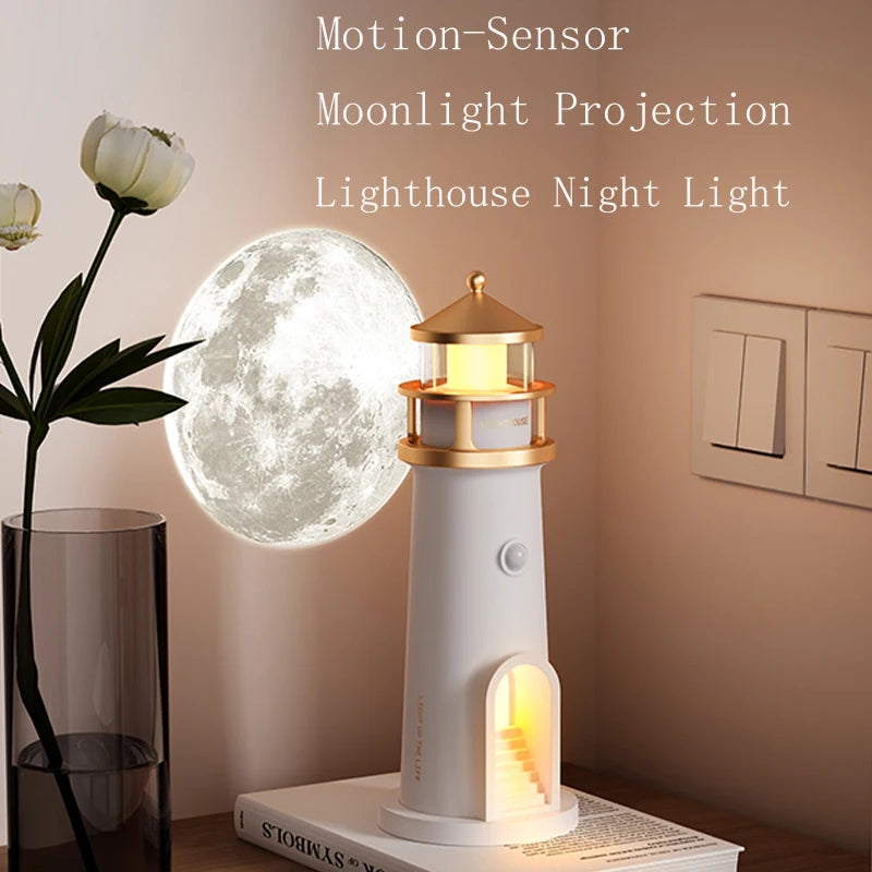 Moon Lamp Projection Lighthouse Lamps