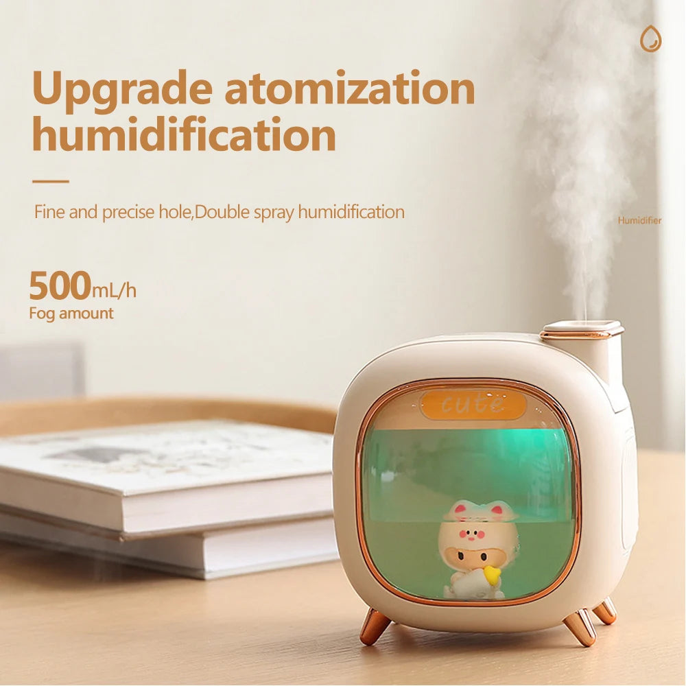 Cartoon Dolls Ultrasonic Air Humidifier 500ML