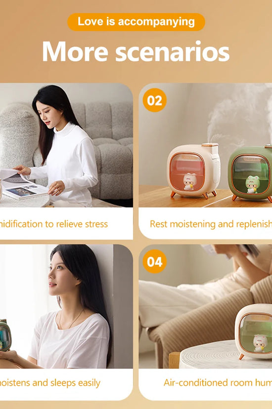 Cartoon Dolls Ultrasonic Air Humidifier 500ML