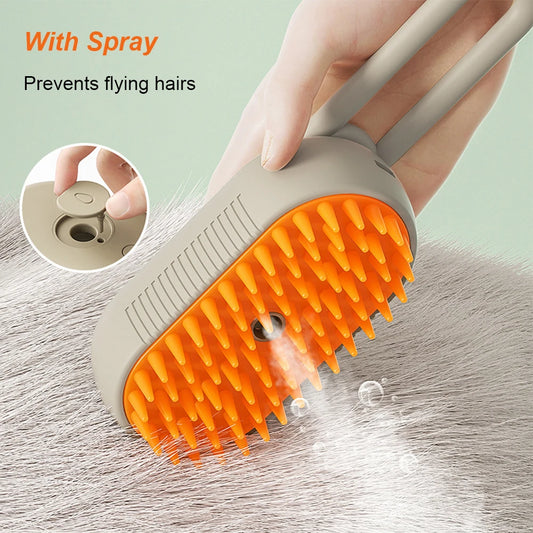 Deodorize & Sanitize Your Pet in 60 Seconds—Gentle Steam Grooming Tool.