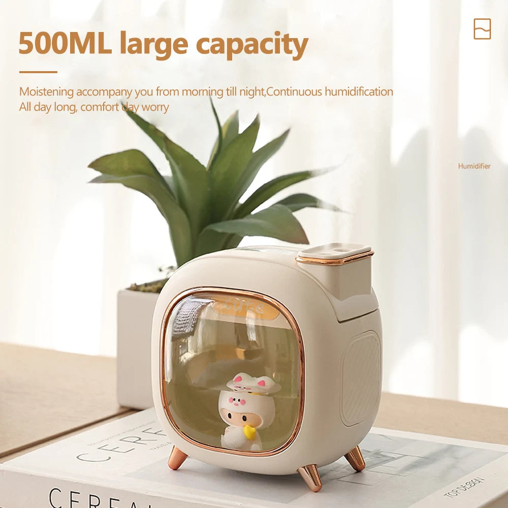 Cartoon Dolls Ultrasonic Air Humidifier 500ML
