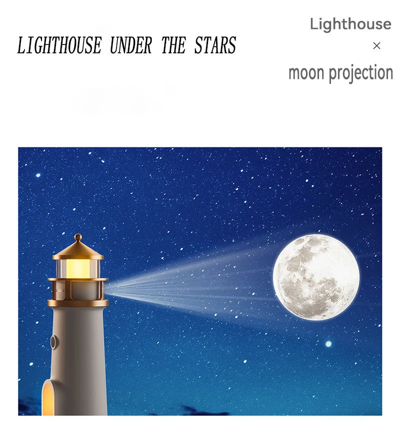 Moon Lamp Projection Lighthouse Lamps