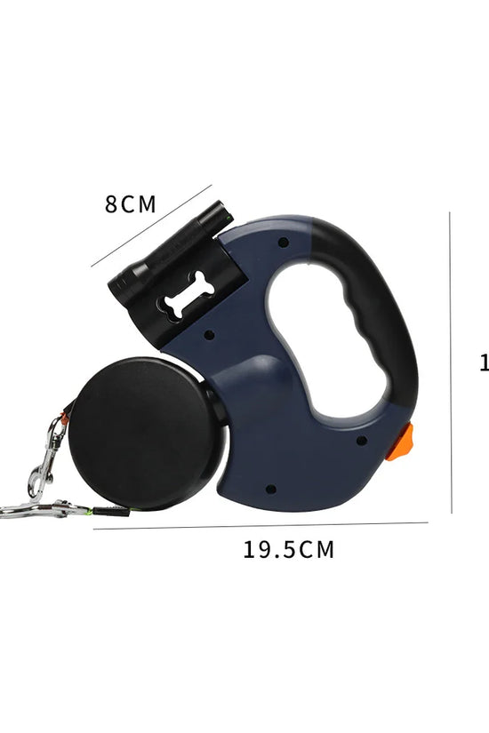 Retractable Dual Doggie Leash with LED Light