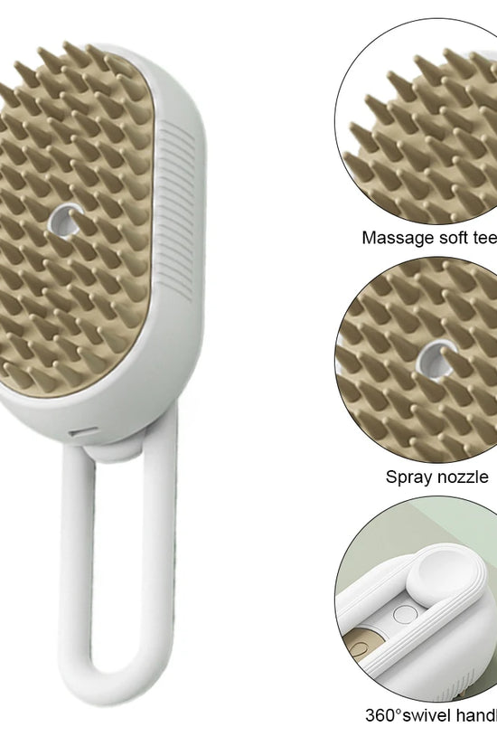 Deodorize & Sanitize Your Pet in 60 Seconds—Gentle Steam Grooming Tool.
