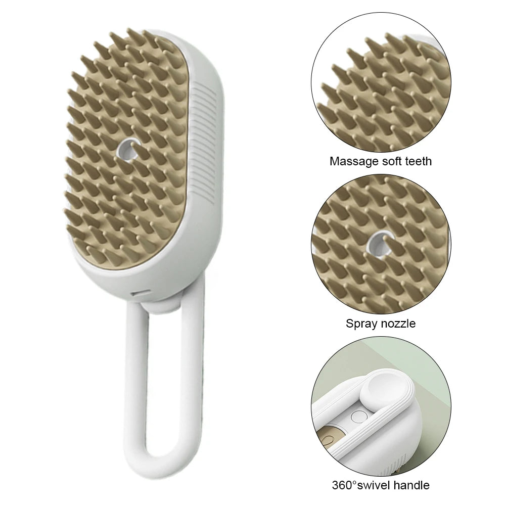 Deodorize & Sanitize Your Pet in 60 Seconds—Gentle Steam Grooming Tool.