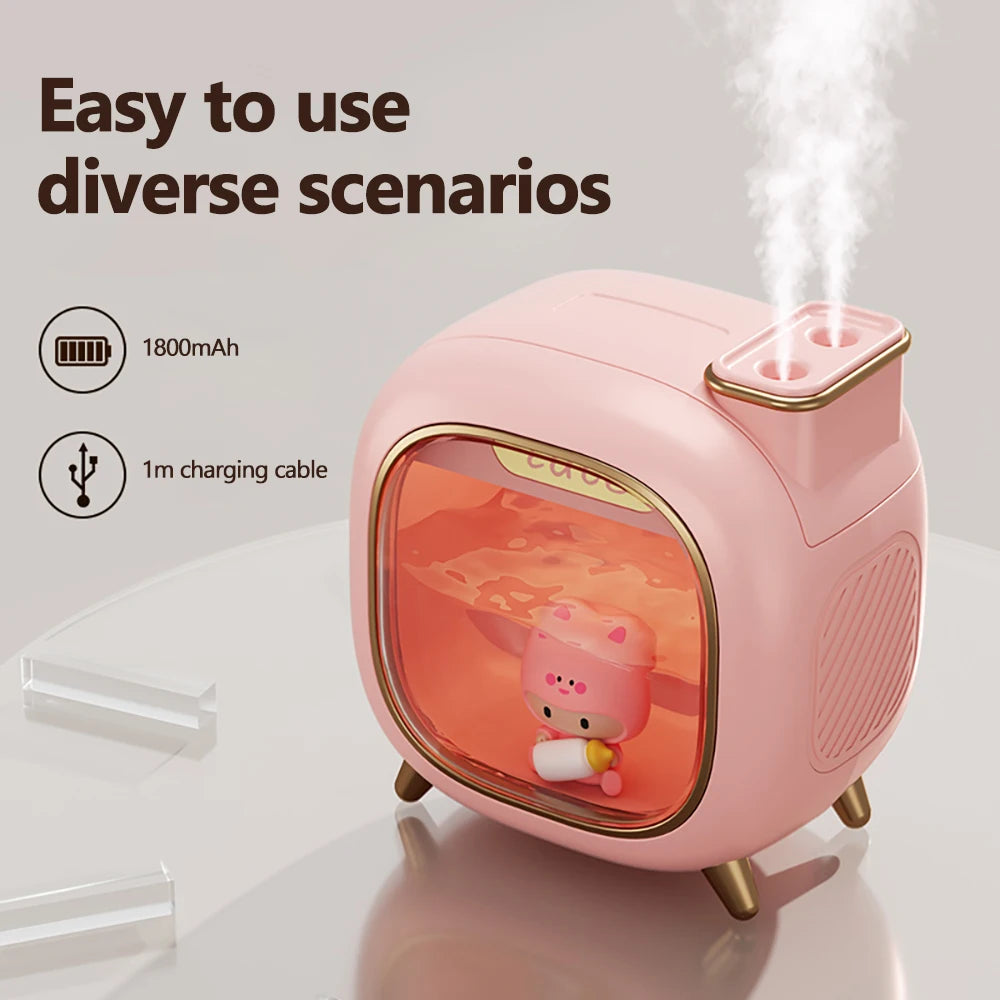 Cartoon Dolls Ultrasonic Air Humidifier 500ML